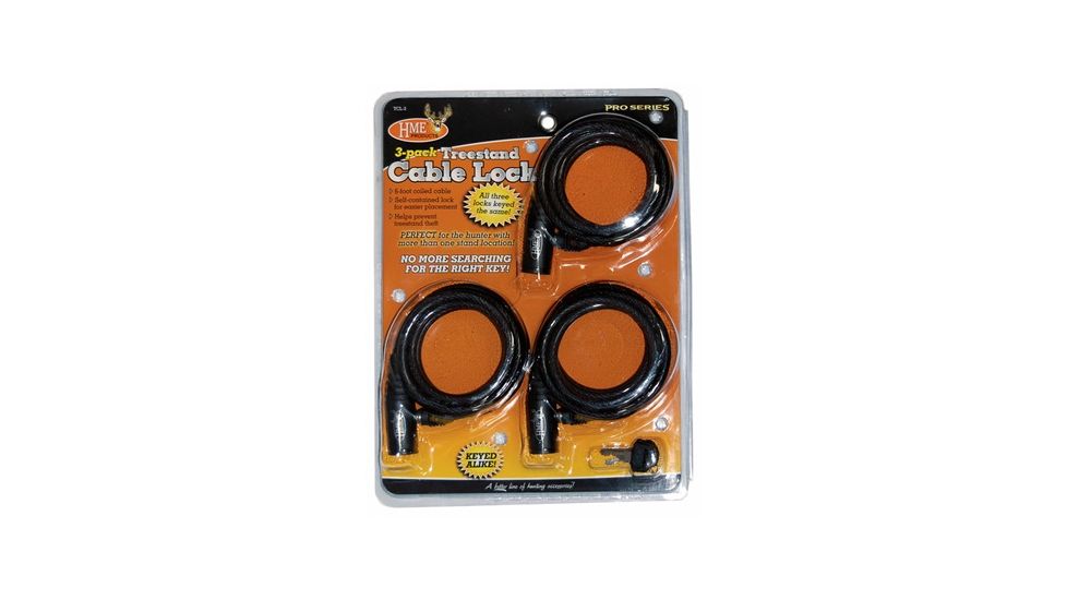 HME Products Treestand Cable Lock, Pack of 3, HME-TCL-3