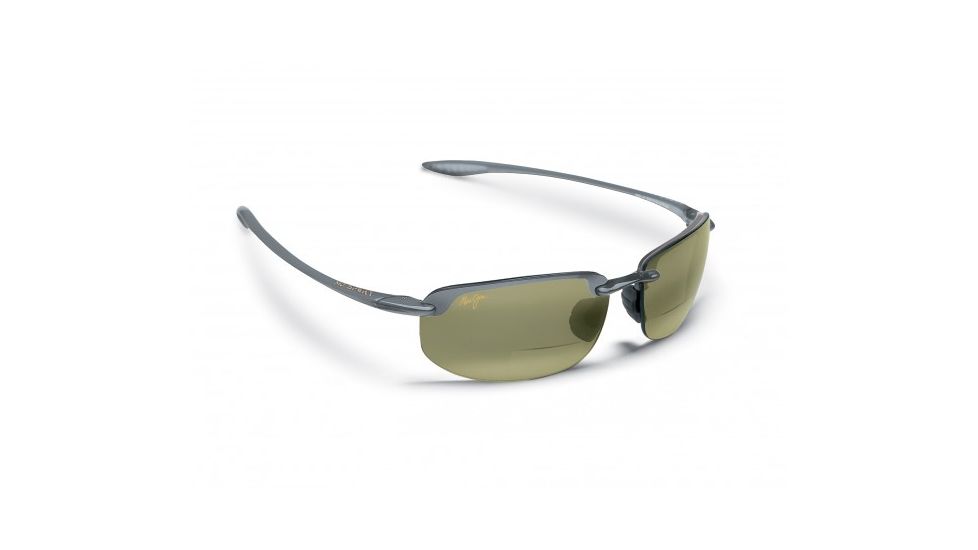 Maui Jim Ho'okipa Reader Sunglasses w/ Smoke Grey Frame and Maui HT 1.50 Magnification Lenses - HT807-1115, Quarter View