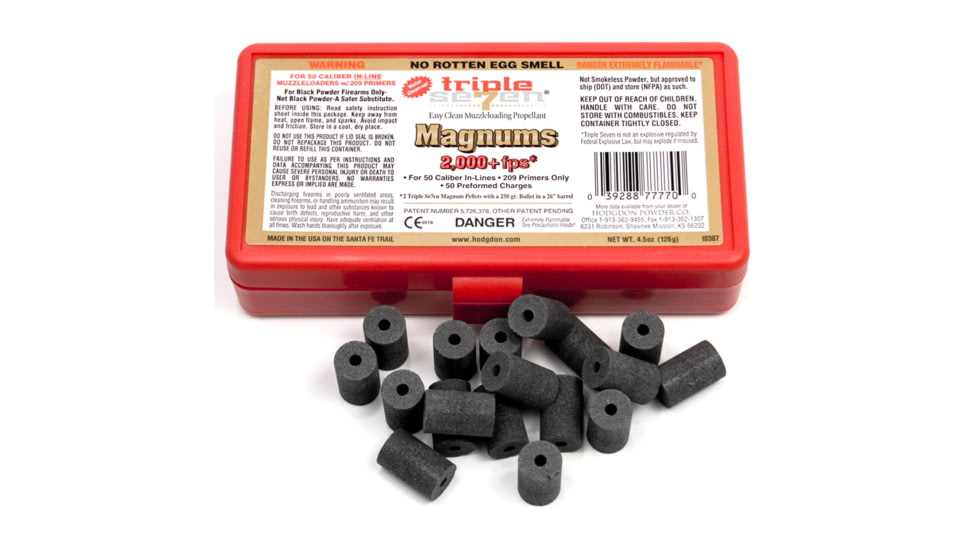 Hodgdon Triple Seven Magnum Pellets 50 gr 50 Per Box/12 Boxes Per Case, T7MAG
