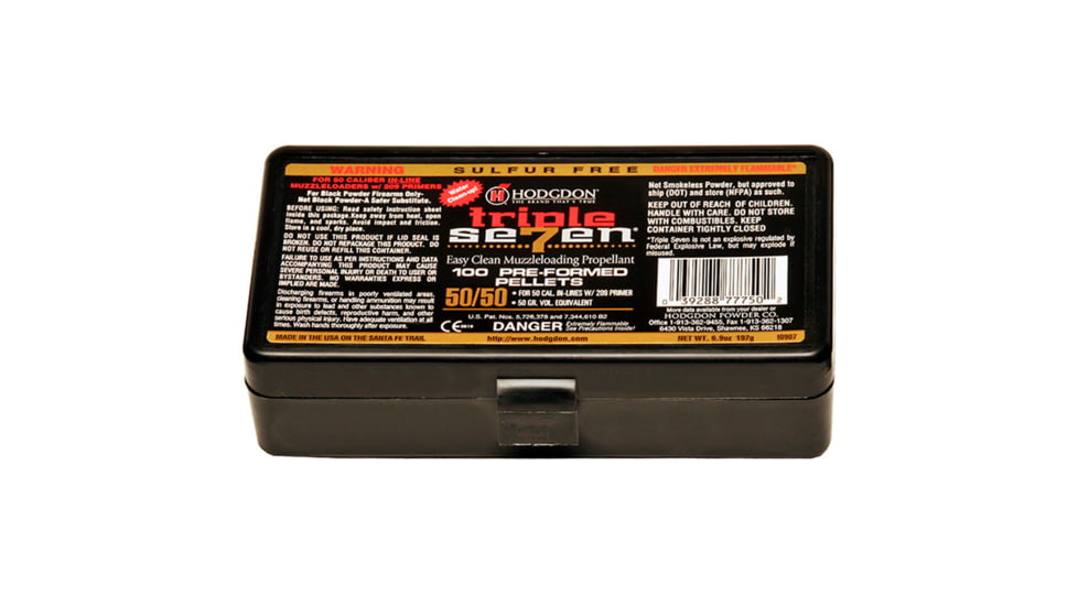 Hodgdon Triple Seven Pellets 50 Caliber, 50 Grain, 100 Per Box, T75050
