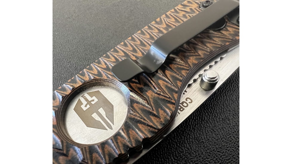 Hoffner Knives Folding Knife, 3.5in, 440c, Spear Point Blade, Chiseled Maduro Grip, Silver Combo Blade, FK-S3CBS-CMA