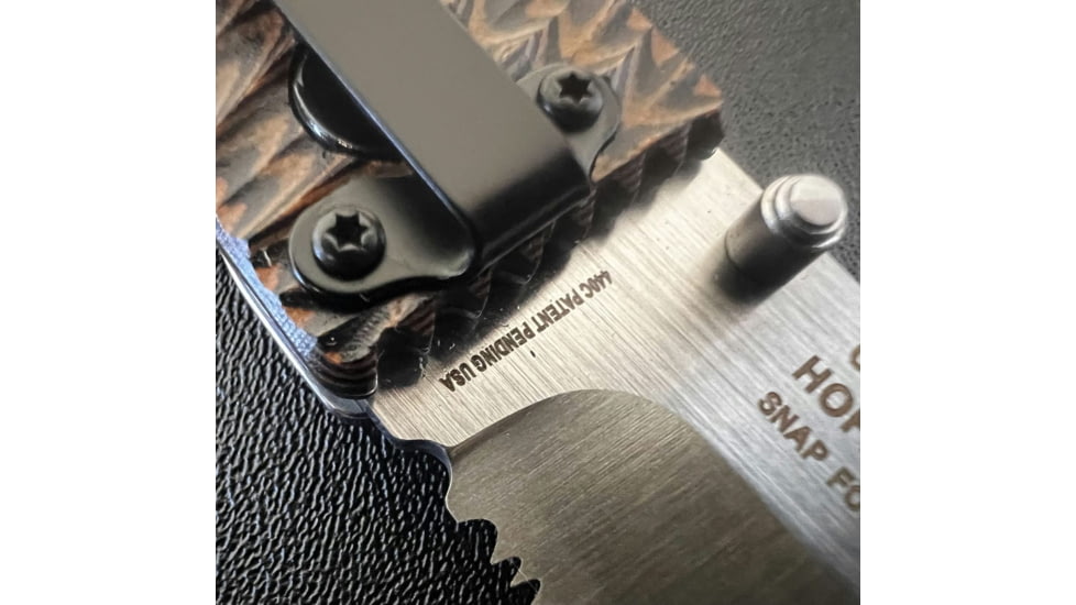 Hoffner Knives Folding Knife, 3.5in, 440c, Spear Point Blade, Chiseled Maduro Grip, Silver Combo Blade, FK-S3CBS-CMA