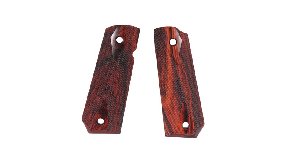 Hogue 1911 Govt. Ambidextrous Safety Cut Grip, Model Bobtail, Checkered, Coco Bolo, 45851