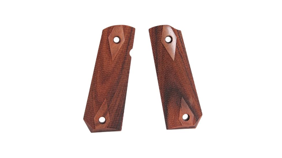 Hogue 1911 Govt. Ambidextrous Safety Cut Grip, Model Bobtail, Checkered, Pau Ferro, 45351