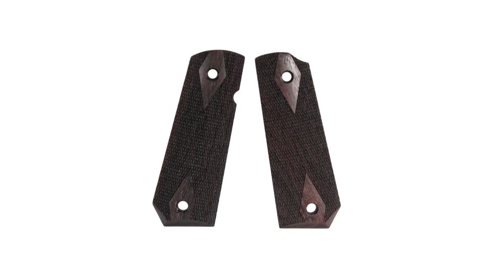Hogue 1911 Govt. Ambidextrous Safety Cut Grip, Model Bobtail, Checkered, Rosewood, 45951