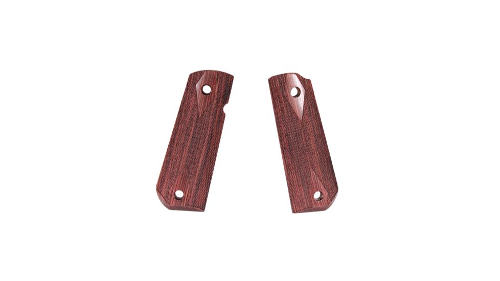 Hogue 1911 Govt. Ambidextrous Safety Cut Grip, Model Round Heel, Checkered, Kingwood, 45641