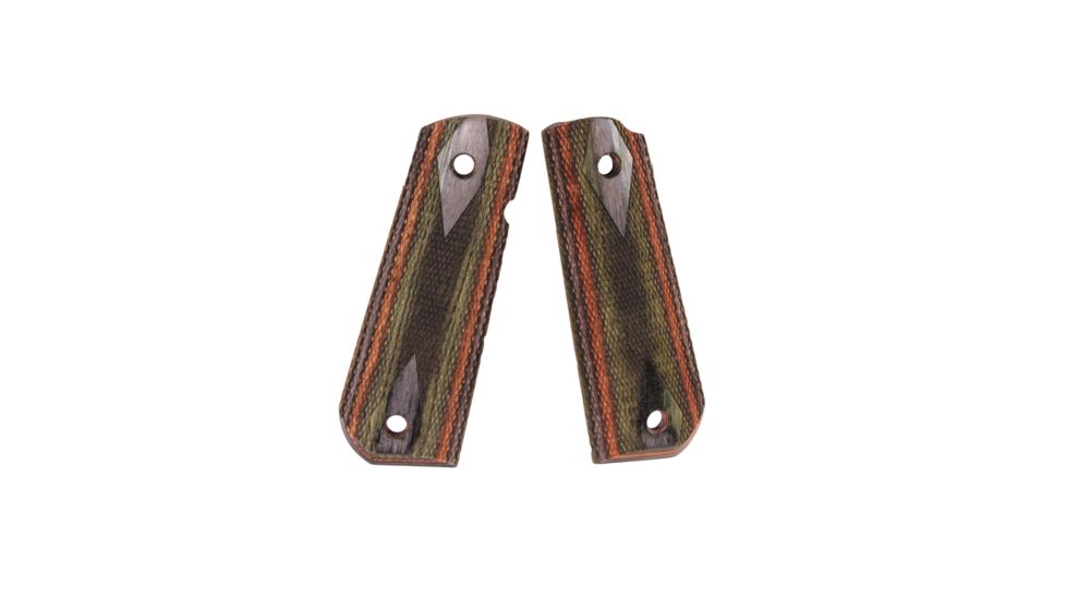 Hogue 1911 Govt. Ambidextrous Safety Cut Grip, Model Round Heel, Checkered, Lamo Camo, 45441