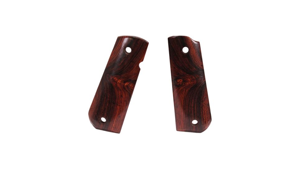 Hogue 1911 Govt. Ambidextrous Safety Cut Grip, Model Round Heel, Smooth, Coco Bolo, 45840