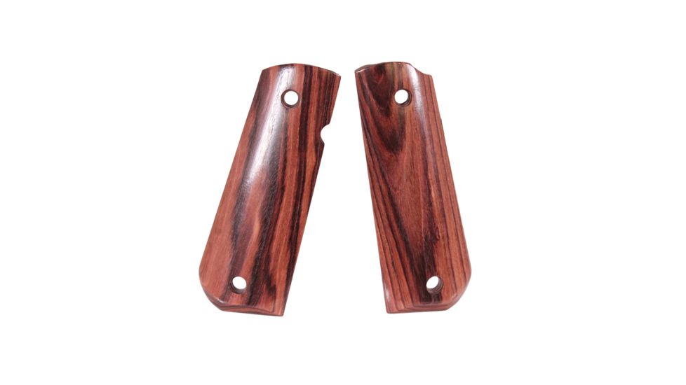Hogue 1911 Govt. Ambidextrous Safety Cut Grip, Model Round Heel, Smooth, Kingwood, 45640