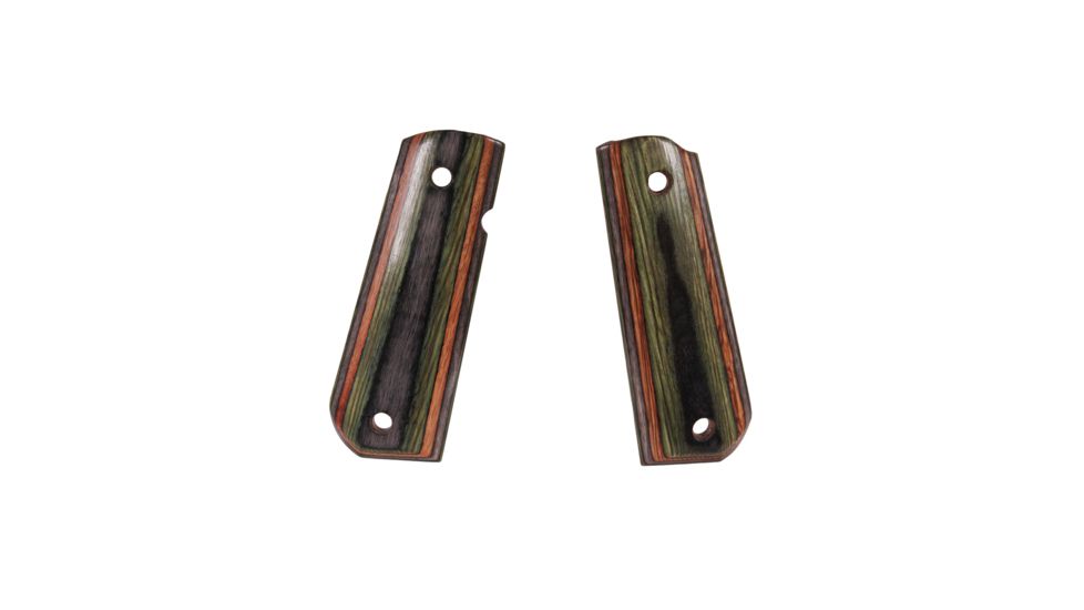 Hogue 1911 Govt. Ambidextrous Safety Cut Grip, Model Round Heel, Smooth, Lamo Camo, 45440