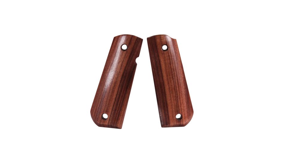 Hogue 1911 Govt. Ambidextrous Safety Cut Grip, Model Round Heel, Smooth, Pau Ferro, 45340