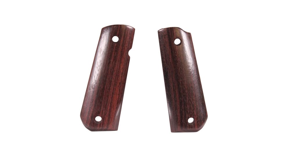 Hogue 1911 Govt. Ambidextrous Safety Cut Grip, Model Round Heel, Smooth, Rosewood, 45940