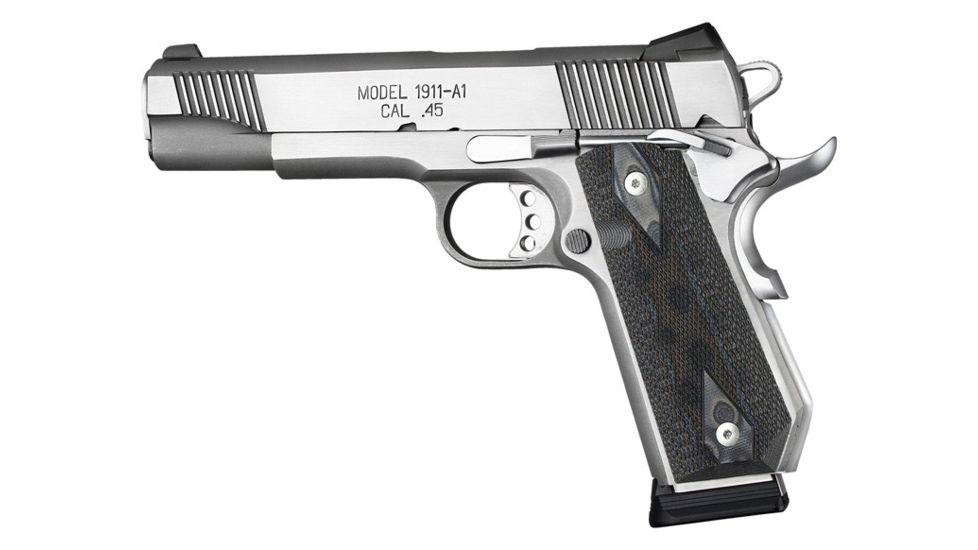 Hogue 1911 Govt. Grip, Model Bobtail, Checkered, G10 G-Mascus, Black/Grey 01957