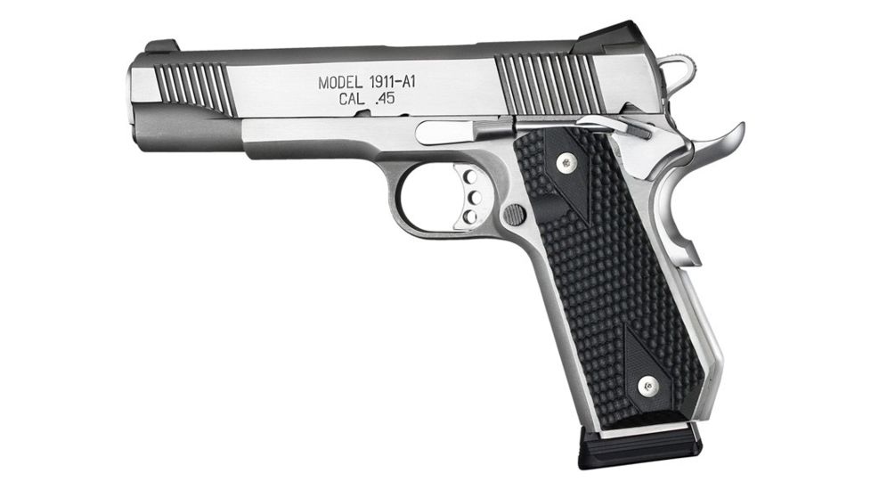 Hogue 1911 Govt. Grip, Model Bobtail, Piranha, G10, Black 01929