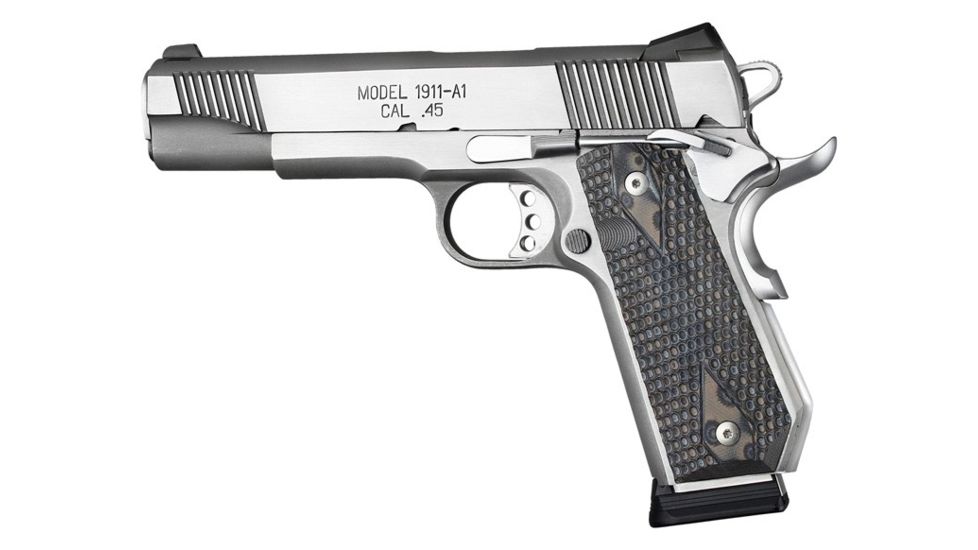 Hogue 1911 Govt. Grip, Model Bobtail, Piranha, G10 G-Mascus, Black/Grey 01927