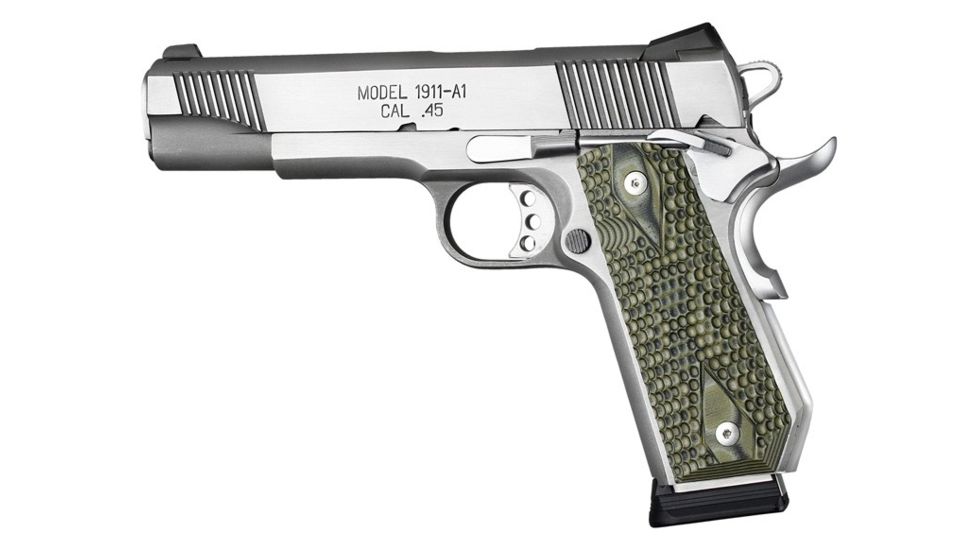 Hogue 1911 Govt. Grip, Model Bobtail, Piranha, G10 G-Mascus, Green Lava 01928