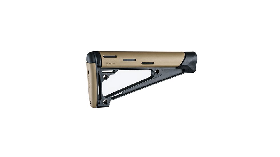 Hogue AR-15/M-16 OverMolded Fixed Buttstock - Fits A2 Buffer Tube, Flat Dark Earth, 15341