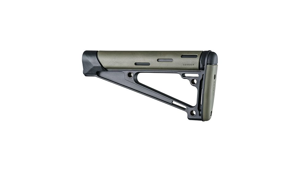 Hogue AR-15/M-16 OverMolded Fixed Buttstock - Fits A2 Buffer Tube, OD Green, 15241