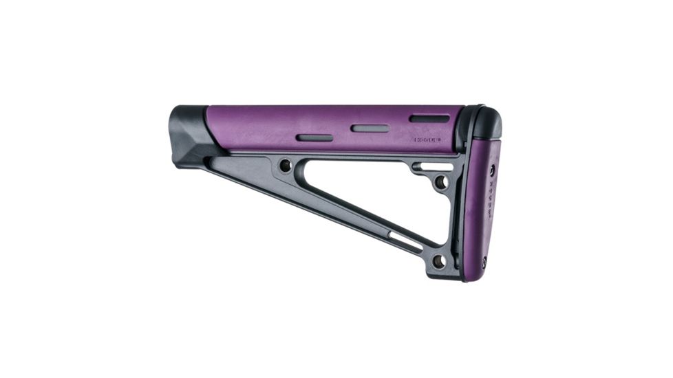 Hogue AR-15/M-16 OverMolded Fixed Buttstock - Fits A2 Buffer Tube, Purple, 15641