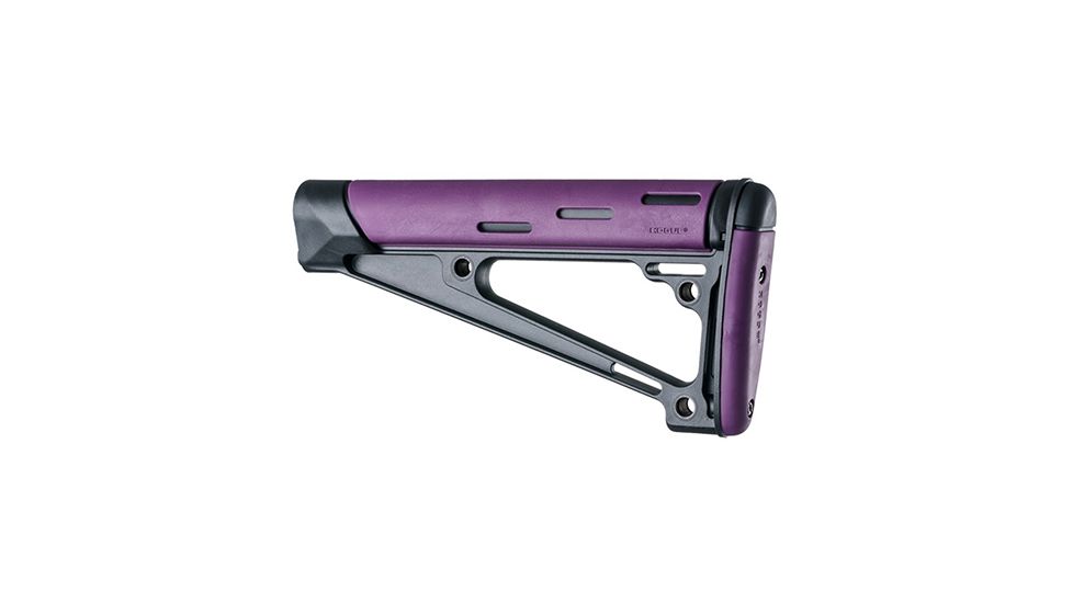 Hogue AR-15/M-16 OverMolded Fixed Buttstock - Fits A2 Buffer Tube, Purple, 15641