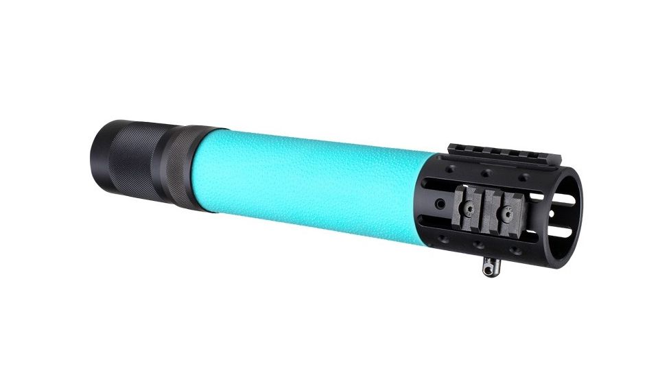 Hogue AR-15/M-16 Rifle Length Free Float Forend with OverMolded Gripping Area and Accessory Attachments, Aqua 13474