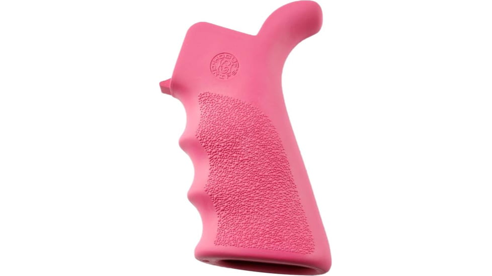 Hogue AR-15/M-16 Rubber Grip Beavertail with Finger Grooves Pink 15027