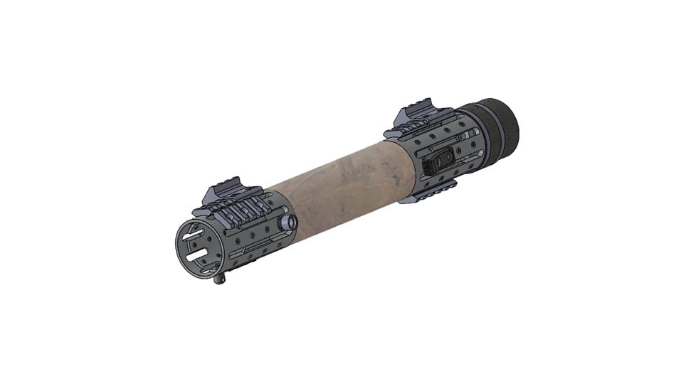 Hogue AR15 Ext. Length FF Forend w/ OverMolded Grip Area/Accessory Attachments, Ghillie Tan 190635