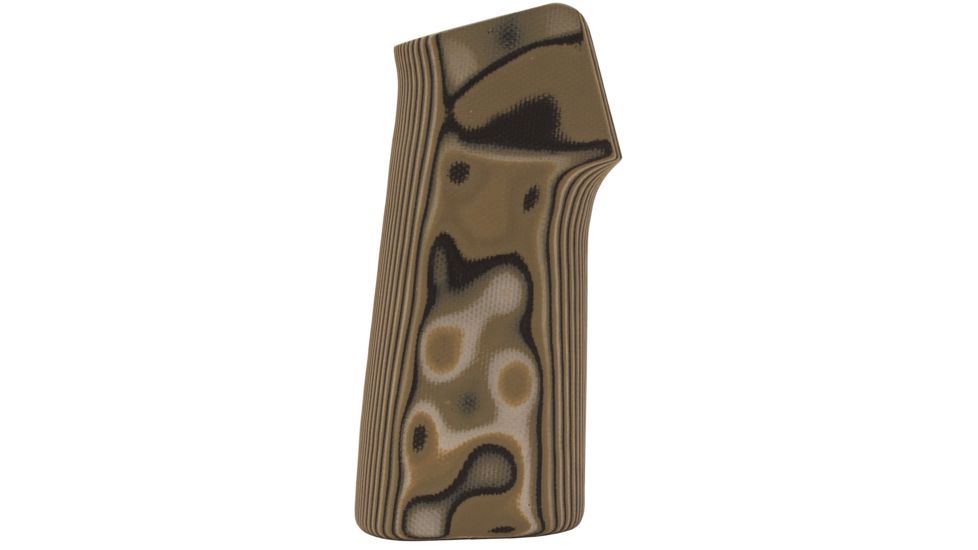 Hogue AR15/M16 15 Degree Vertical No Finger Groove Grip,Smooth G10 G-Mascus Green 13148