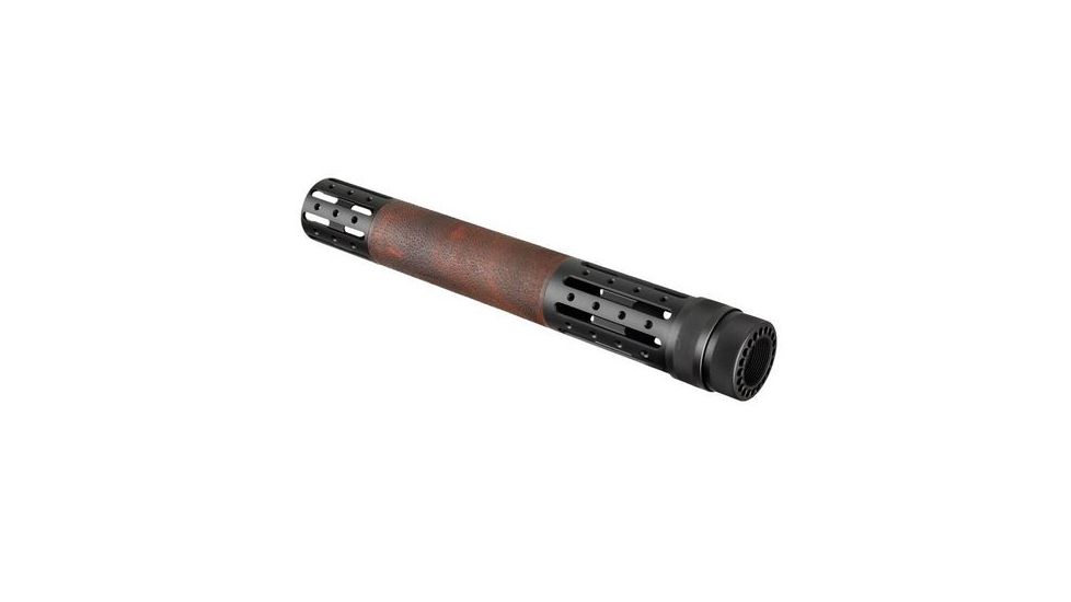 HOGUE AR15/M16 EXTND Length Free Float Forend w/ OverMold Gripping area and Accessory Attachments Red Lava 15464