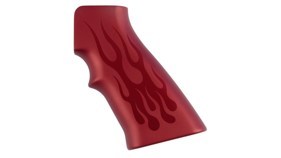 Hogue AR15 / M16 Flames Aluminum - Red Anodized 15132