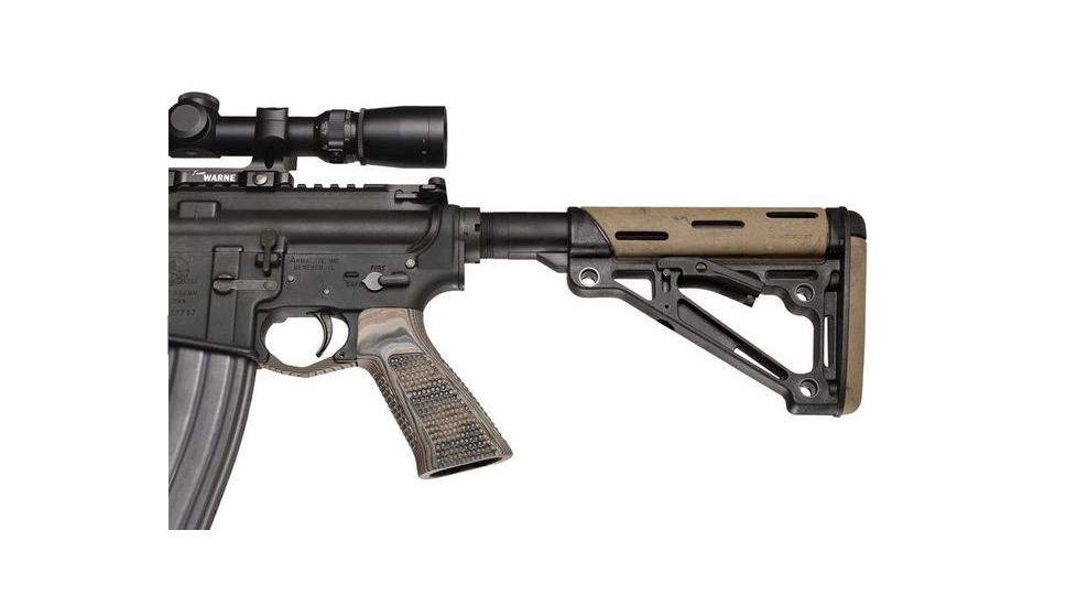 HOGUE AR15 / M16 No Finger Groove Piranha Grip G10, G-Mascus Dark Earth 13737