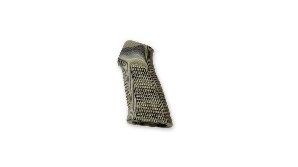 HOGUE AR15 / M16 No Finger Groove Piranha Grip G10, G-Mascus Green 13138