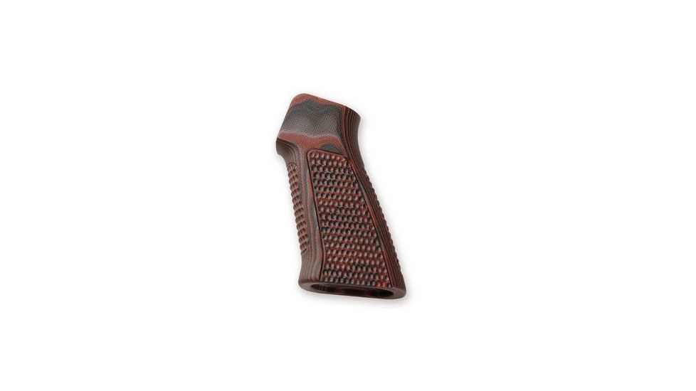 HOGUE AR15 / M16 No Finger Groove Piranha Grip G10, G-Mascus Red Lava 13639