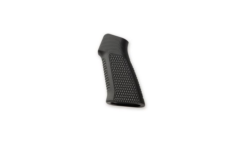HOGUE AR15 / M16 No Finger Groove Piranha Grip G10, Solid Black 13139