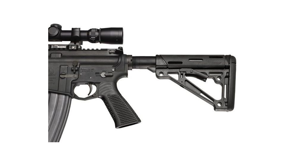 HOGUE AR15 / M16 No Finger Groove Piranha Grip G10, Solid Black 13139
