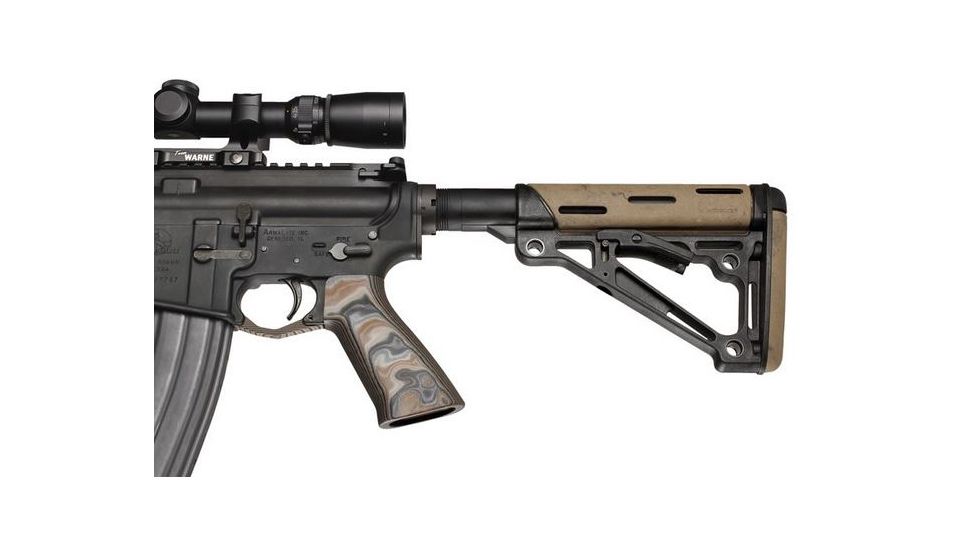 HOGUE AR15 / M16 No Finger Groove Smooth G10, G-Mascus Dark Earth 13767
