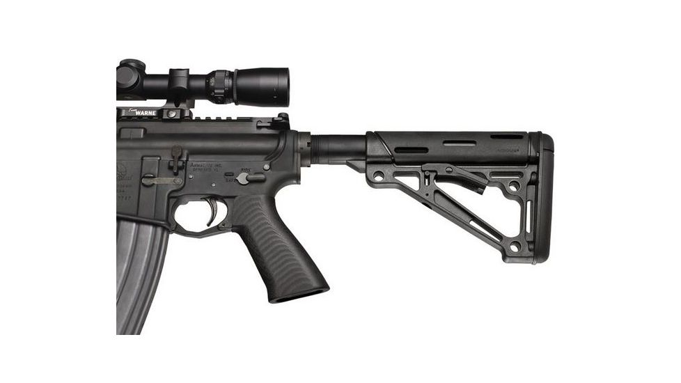 HOGUE AR15 / M16 No Finger Groove Smooth G10, Solid Black 13169
