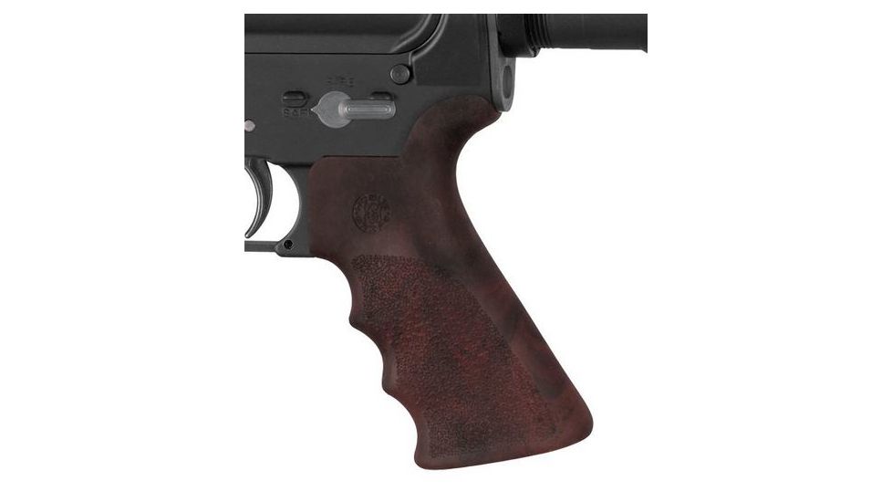 HOGUE AR15/M16 Rubber Grip Beavertail w/ Finger Grooves Red Lava 15421