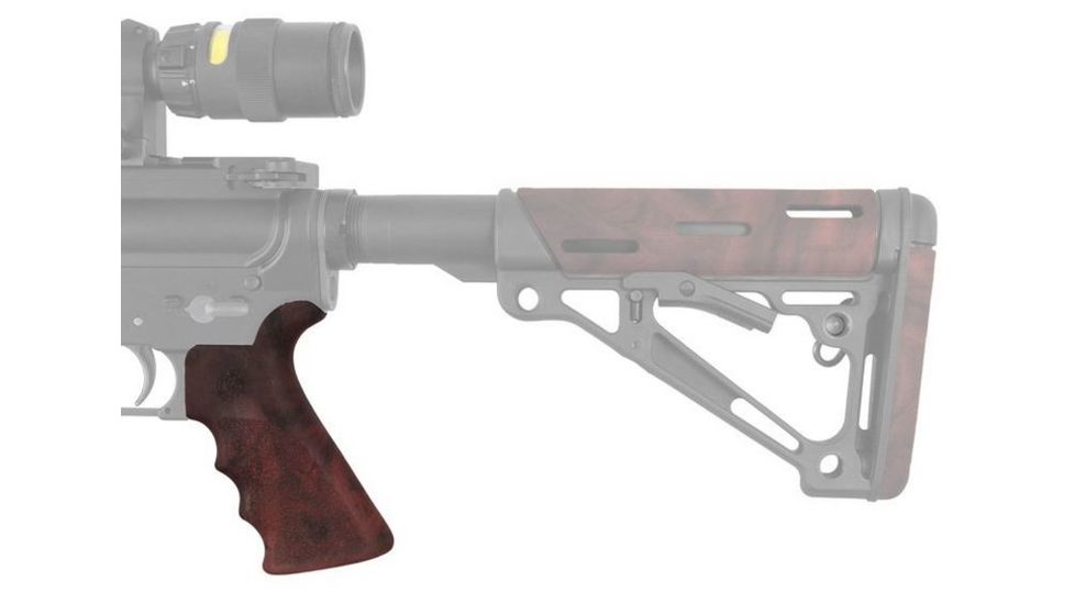 HOGUE AR15/M16 Rubber Grip Beavertail w/ Finger Grooves Red Lava 15421