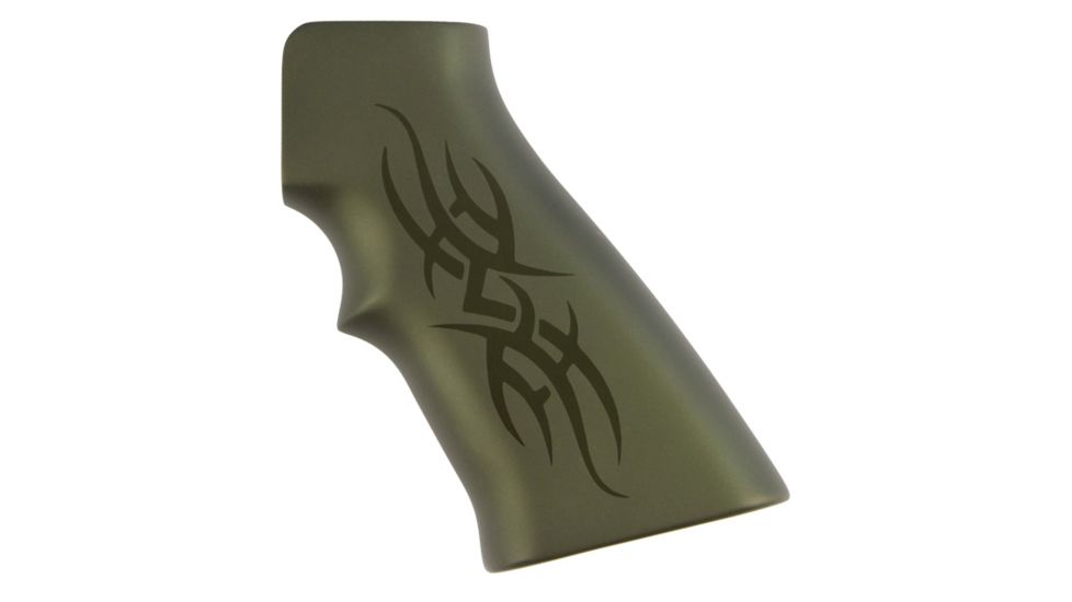 Hogue AR15 / M16 Tribal Aluminum - Green Anodized 15121
