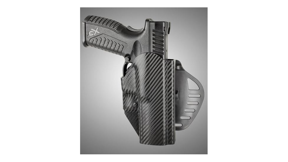 HOGUE ARS Stage 1, Carry Springfield XDM Right Hand Holster CF Weave, Black 52872