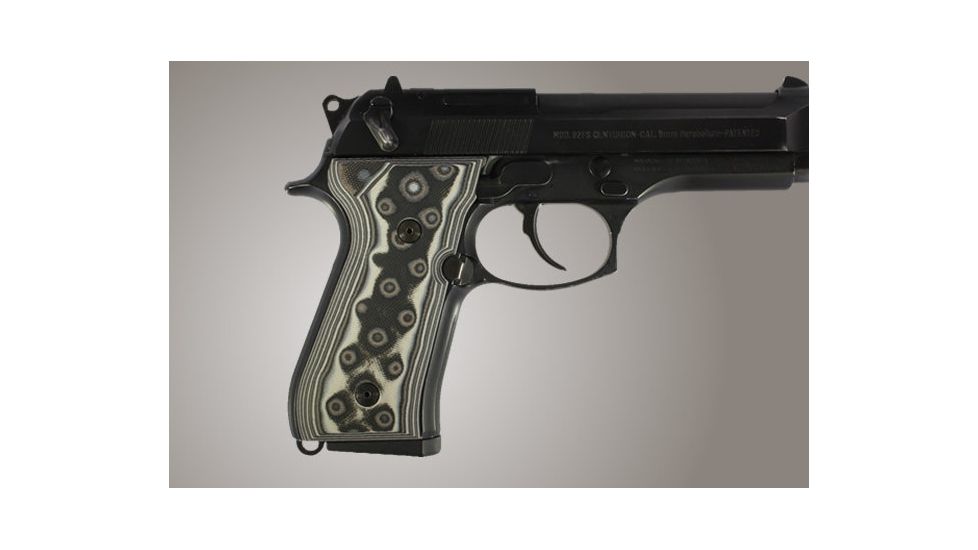 Hogue Beretta 92FS G-10 - G-Mascus Black/Gray 92167-BLKGRY