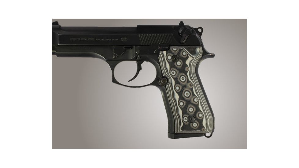 Hogue Beretta 92FS G-10 - G-Mascus Black/Gray 92167-BLKGRY