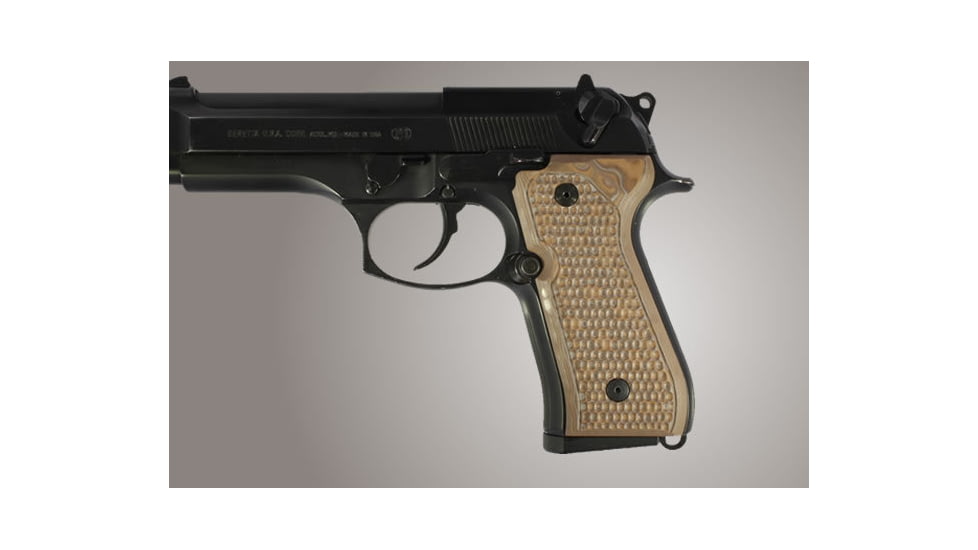 Hogue Beretta 92FS Piranha Grip G-10 - G-Mascus Tan 92137-TAN