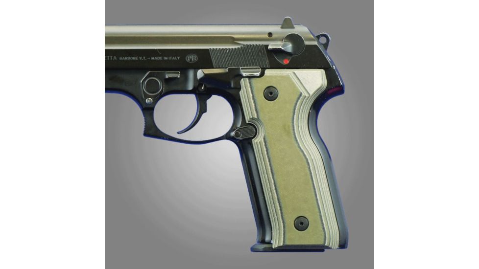 Hogue Beretta Cougar 8000 - 8040 - 8357 G-10 - OD Green Camo 91168