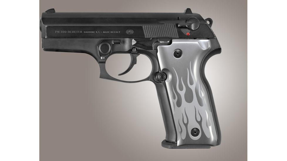 Hogue Beretta Cougar 8045 Flames Aluminum - Clear Anodized 91124