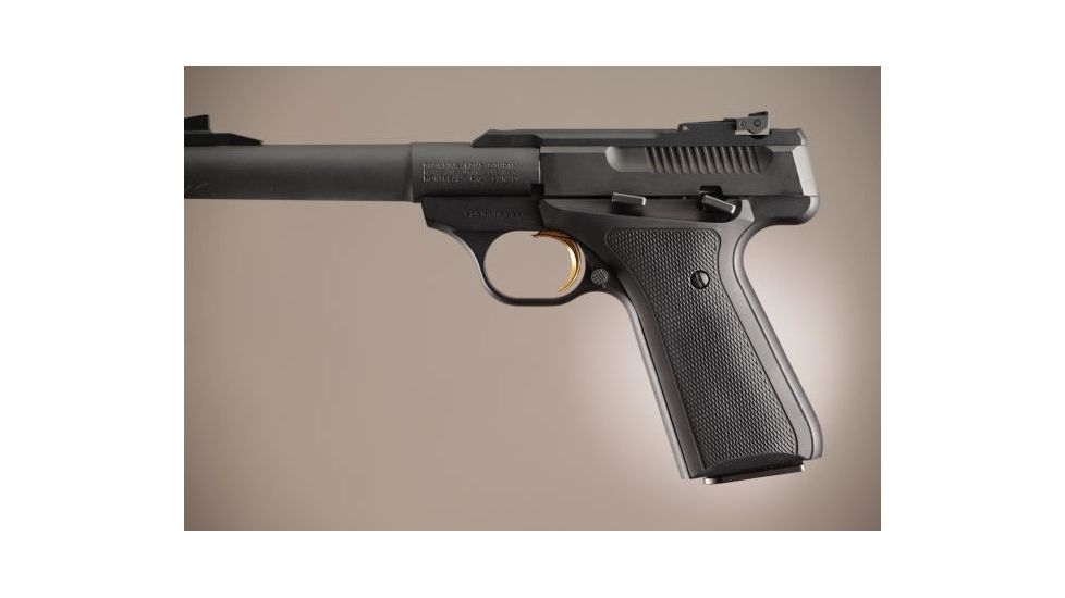 Hogue Browning Buckmark Checkered Aluminum - Matte Black Anodized 72170