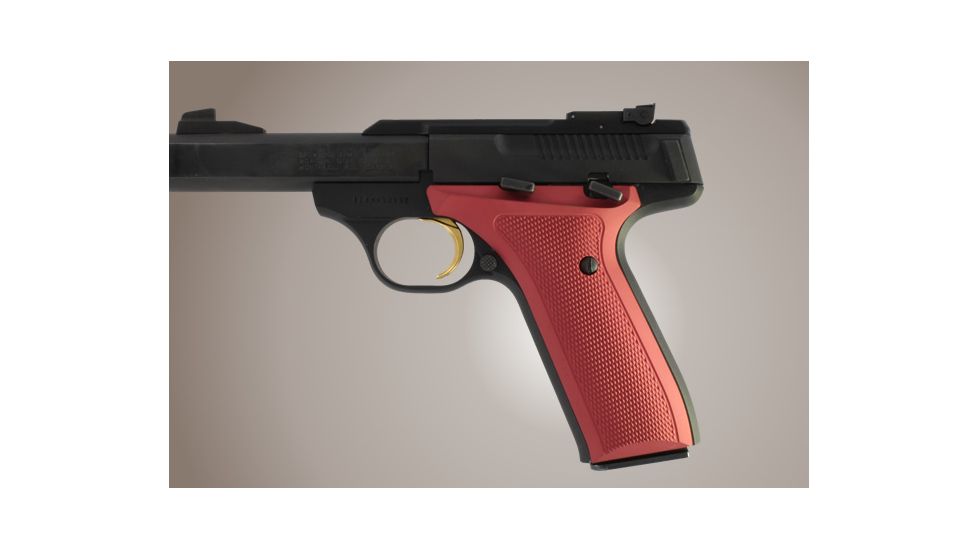 Hogue Browning Buckmark Urx Checkered Aluminum Matte Red Anodized 72152