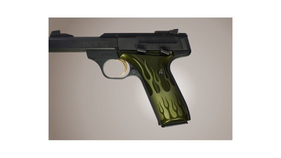 Hogue Browning Buckmark Urx Flames Aluminum Green Anodized 72121