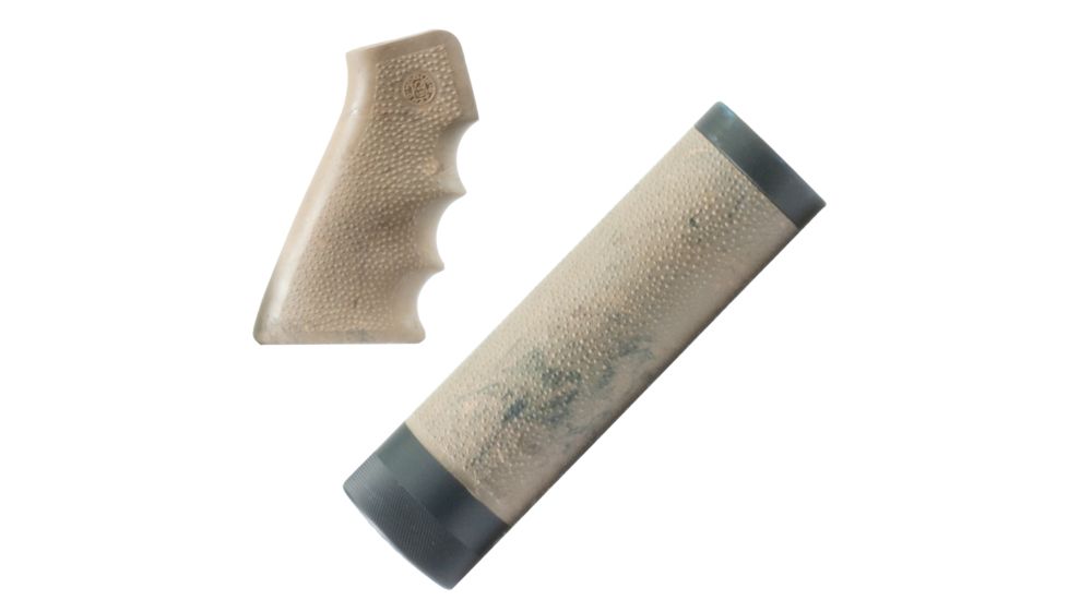 Hogue AR-15/M-16 Carbine Kit OverMolded Grip and Free Float Forend Ghillie Tan 15918